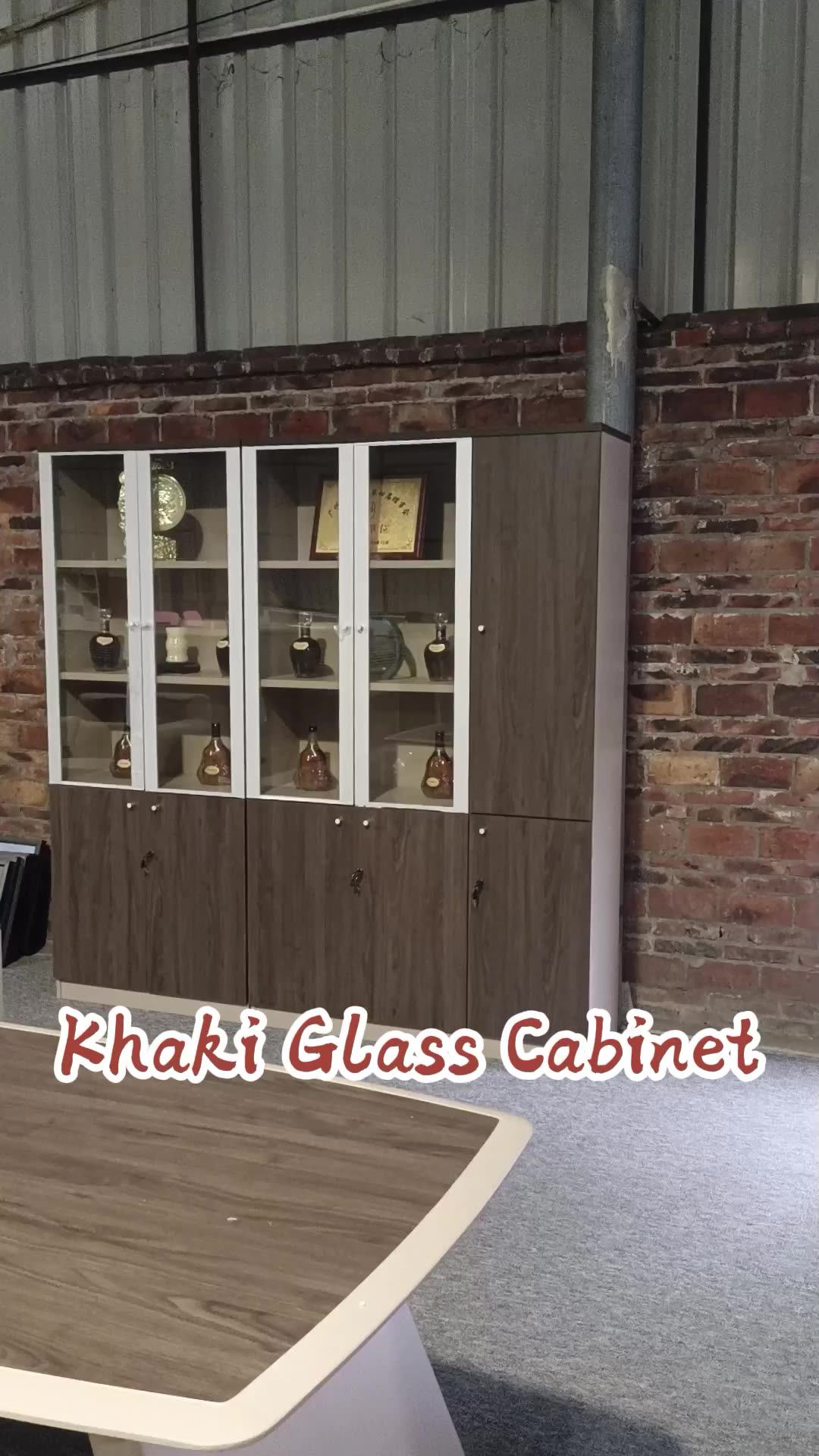 Wood Lockable File Steel Leg Filing Aluminum Frame