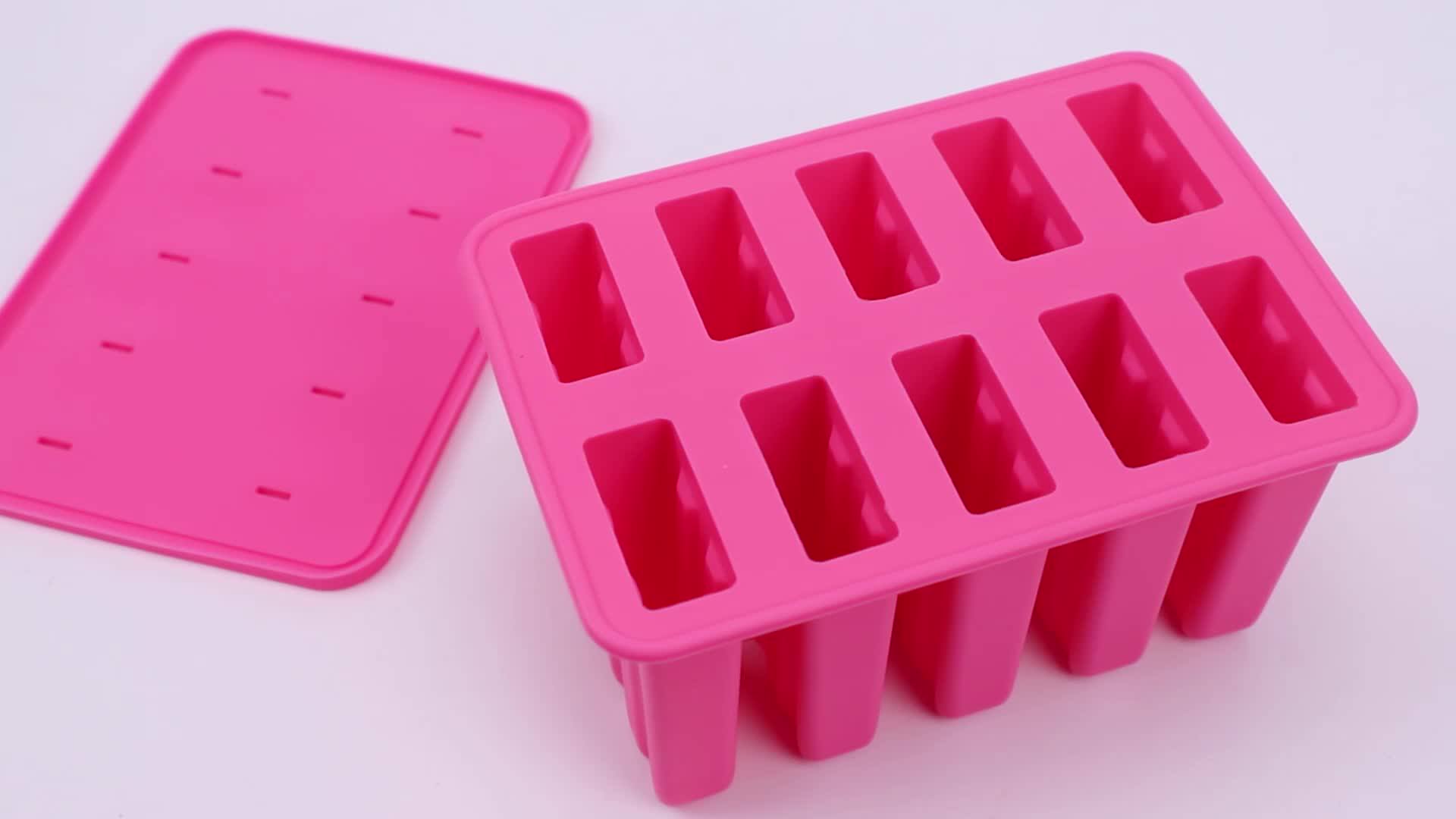 Food Grade Popsicle Mold Ice Tray Puck 10 Pieces Custom 10 Holes