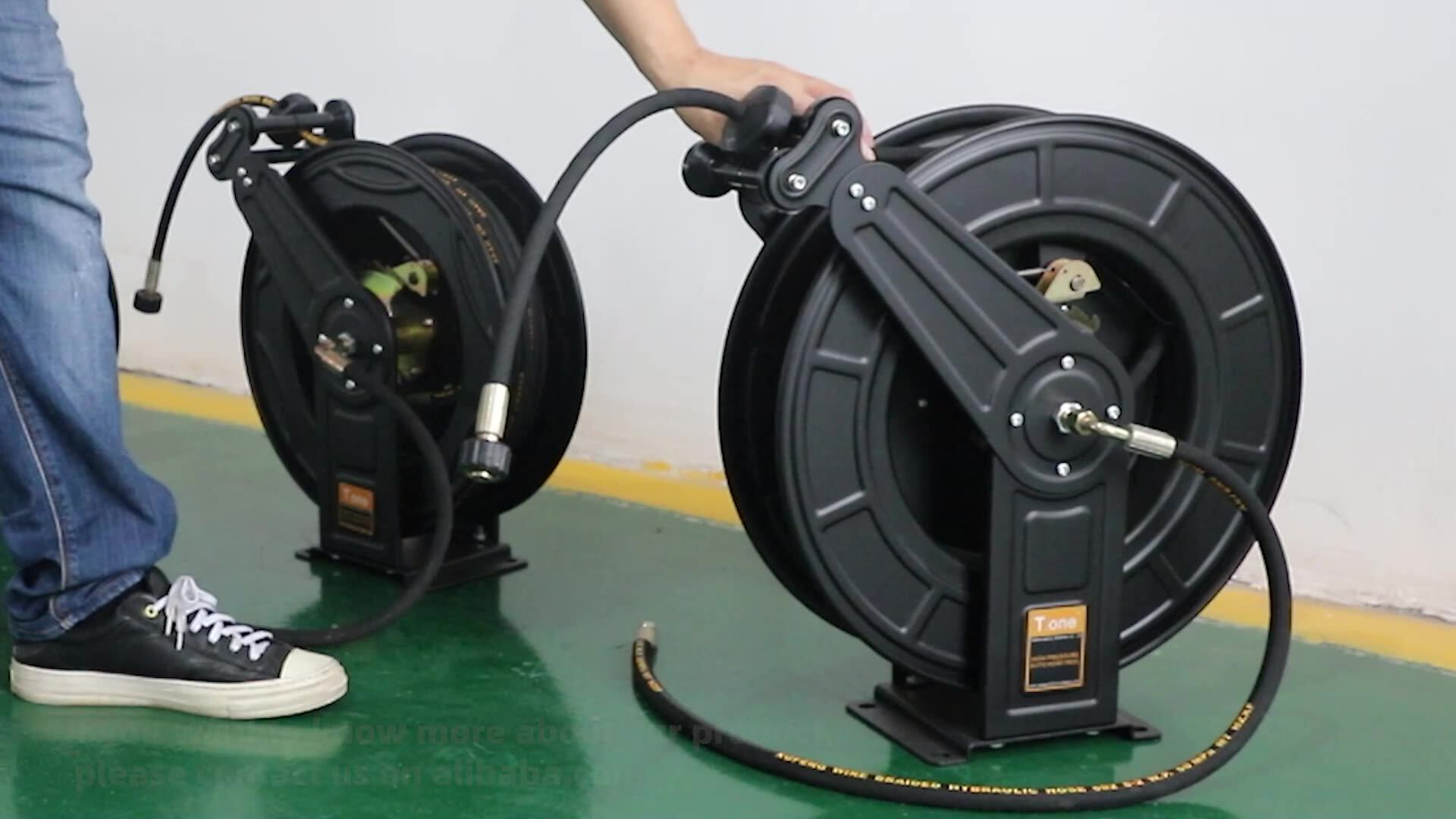 Automatic Retractable Garden Hose Reel Water Air Iron Metal Hose Reel