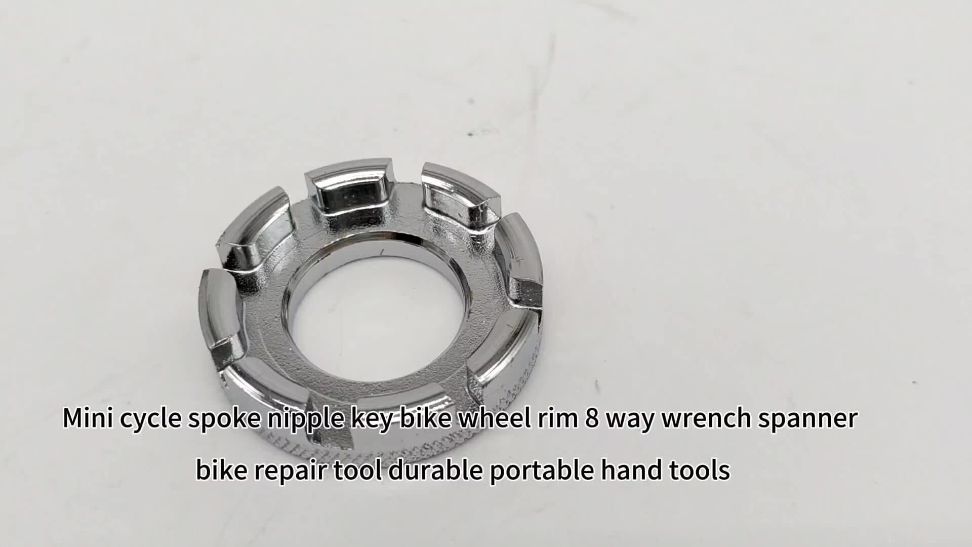 Clé à Rayons Vélo 8 Crans – Outil De Réparation Roue – Format Poche – Neuf