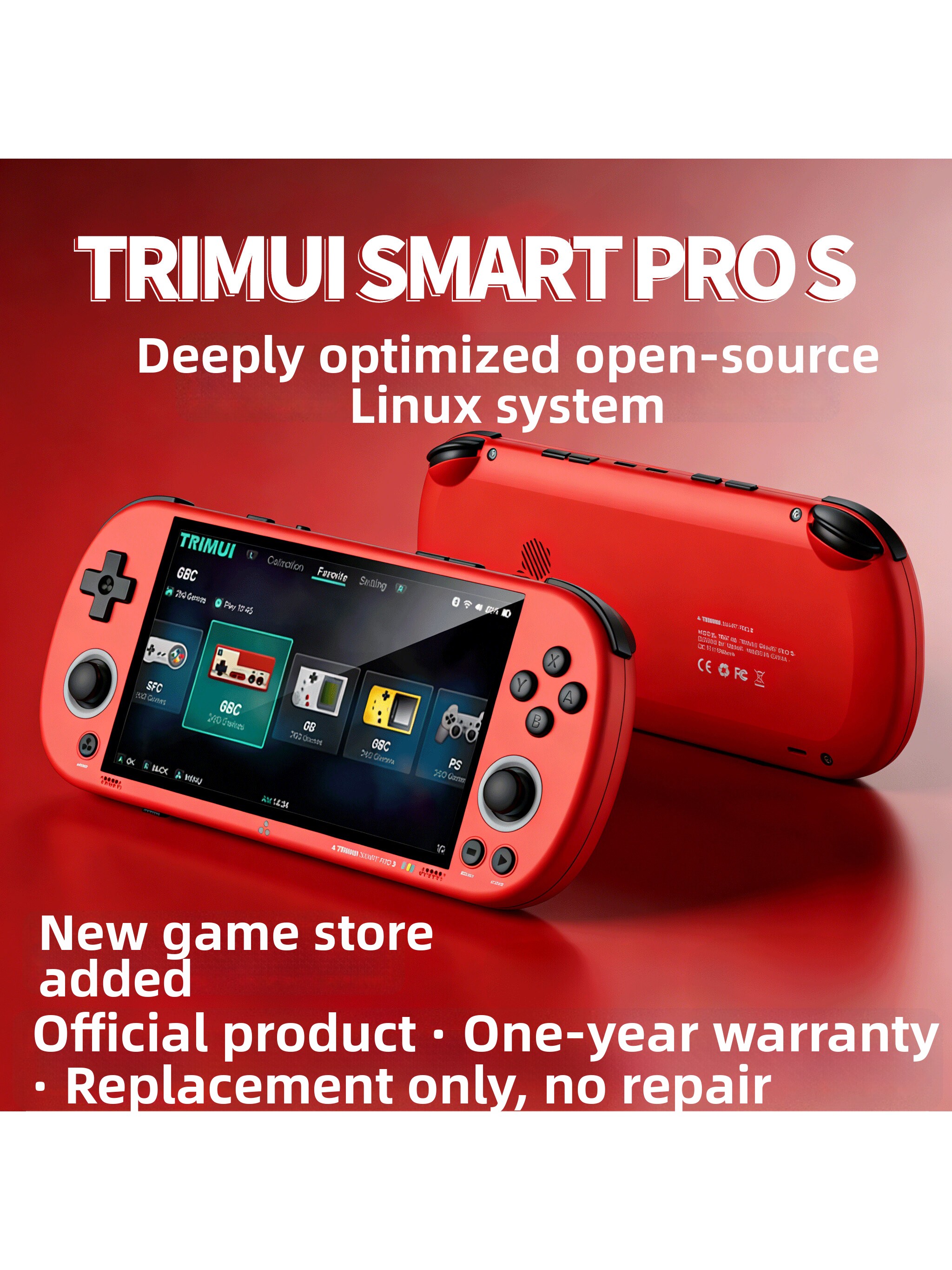 2026 New Game Console Trimui Smart Pro S Same Model as Huimi Retro Game Console Open-Source Handheld Gba Nostalgic Handheld Arcade Console Stand-Alone Huimi Smart Pro S with Cheat Codes