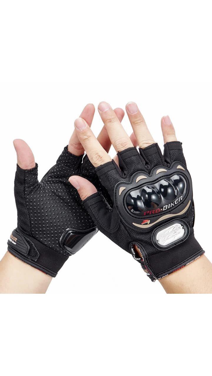 PRO-BIKER Unisex High Quality Half-Finger Motorbike Racing Gloves