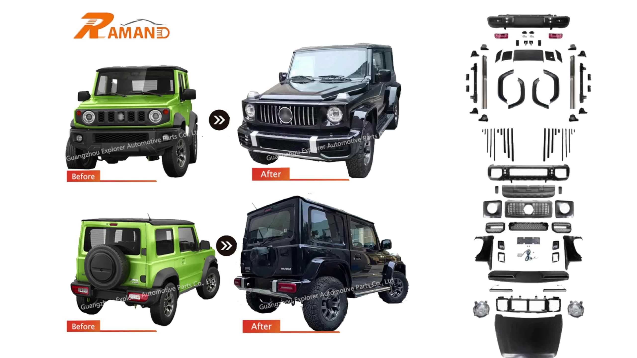 Body Kits For Jimny Jb74/64 2019 2023 Upgrade To G63 Modified