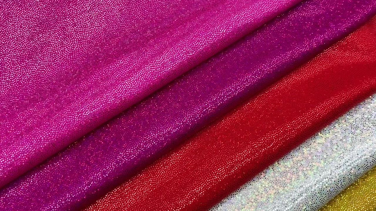 Fabrics Wholesale Custom Quick Drying Breathable Glitter Knitted Nylon