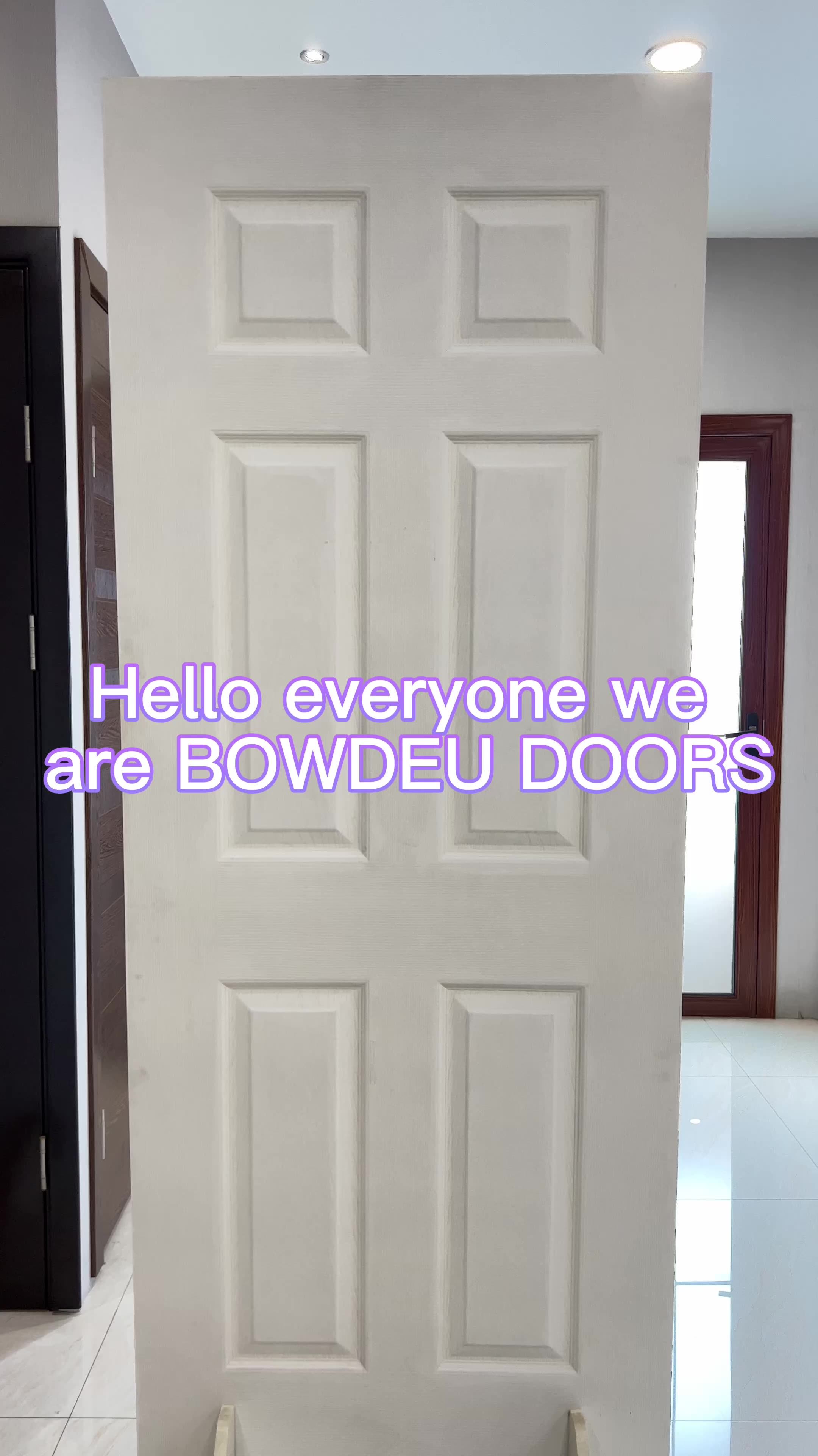 White Primer Hdf Moulded Doors Solid Wooden Interior For Houses Others