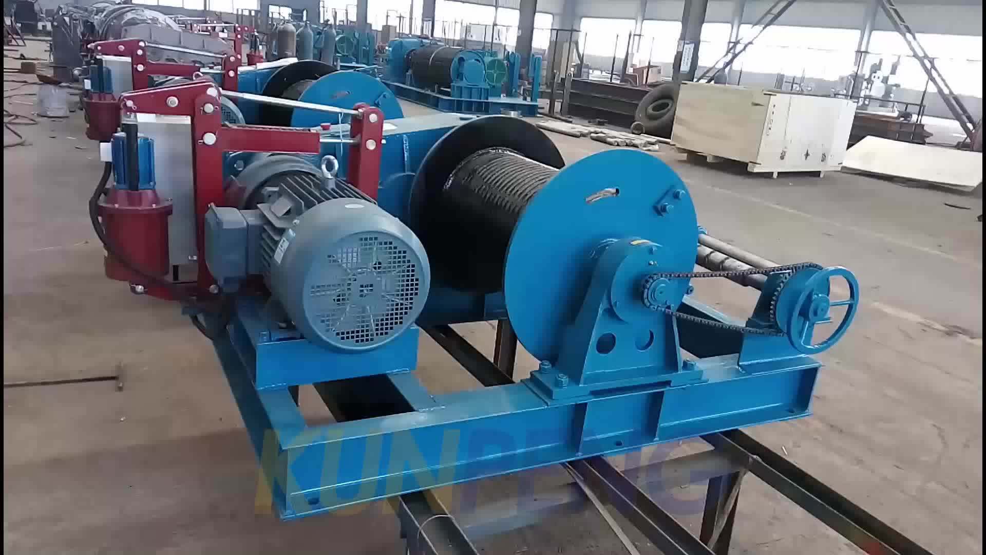300 Kn Electric Capstan Rope Constant Speed Friction Winch For Sale