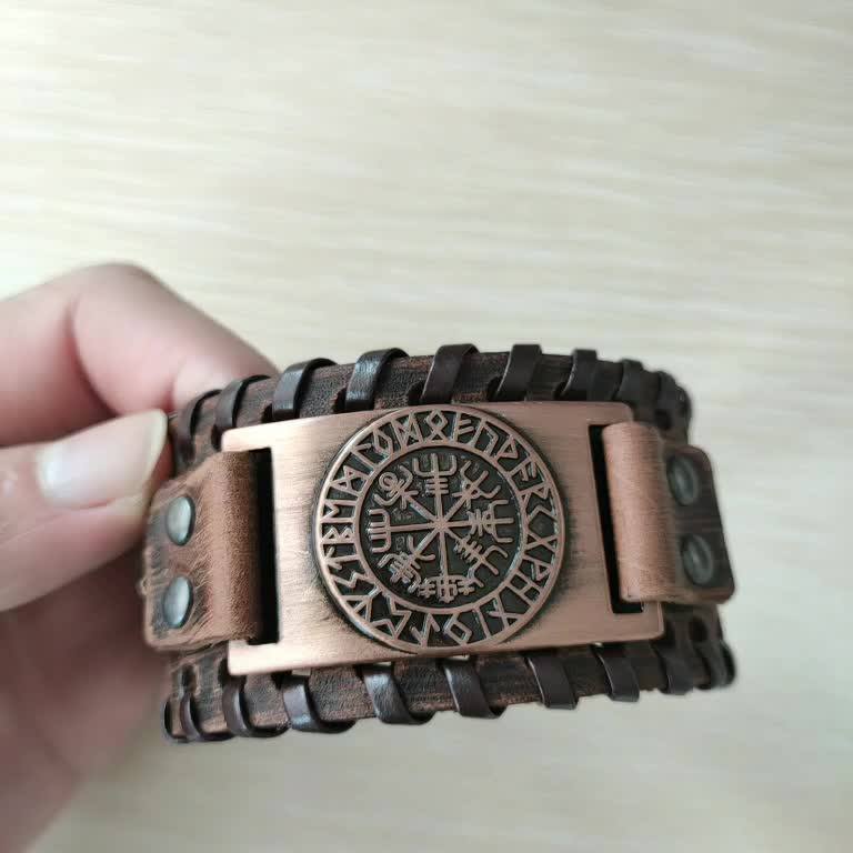 Wholesale Fashion North Viking Bracelet Men Vintage Compass Bracelet
