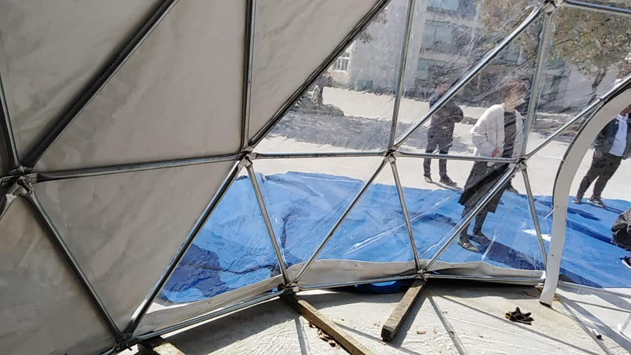 Pvc Roof Metal Frame Prefabricated Domes Geodesic Dome House Sphere