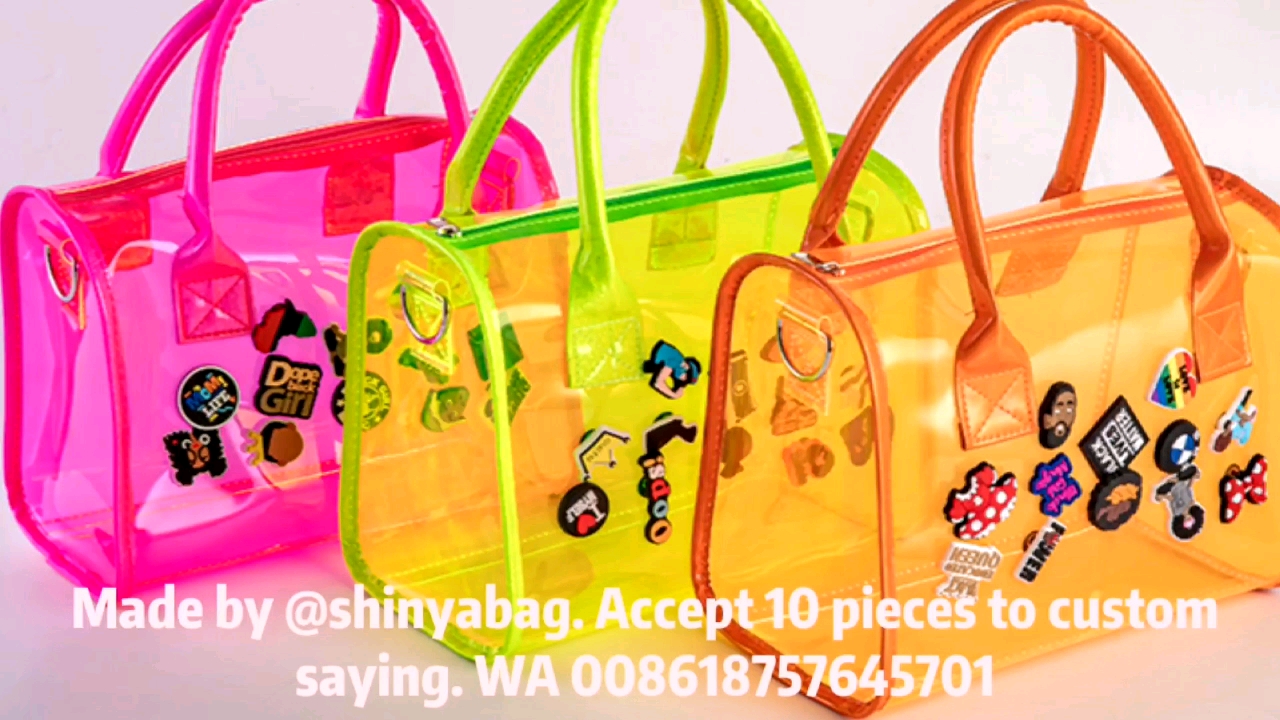 Wholesale Custom Logo Waterproof Pink Clear Ita Bag Bolsa Fashion Woman  Bling Bag Tas 2021 Handbag Spend The Night Sac Femme Tote Bag 2022 From  m.