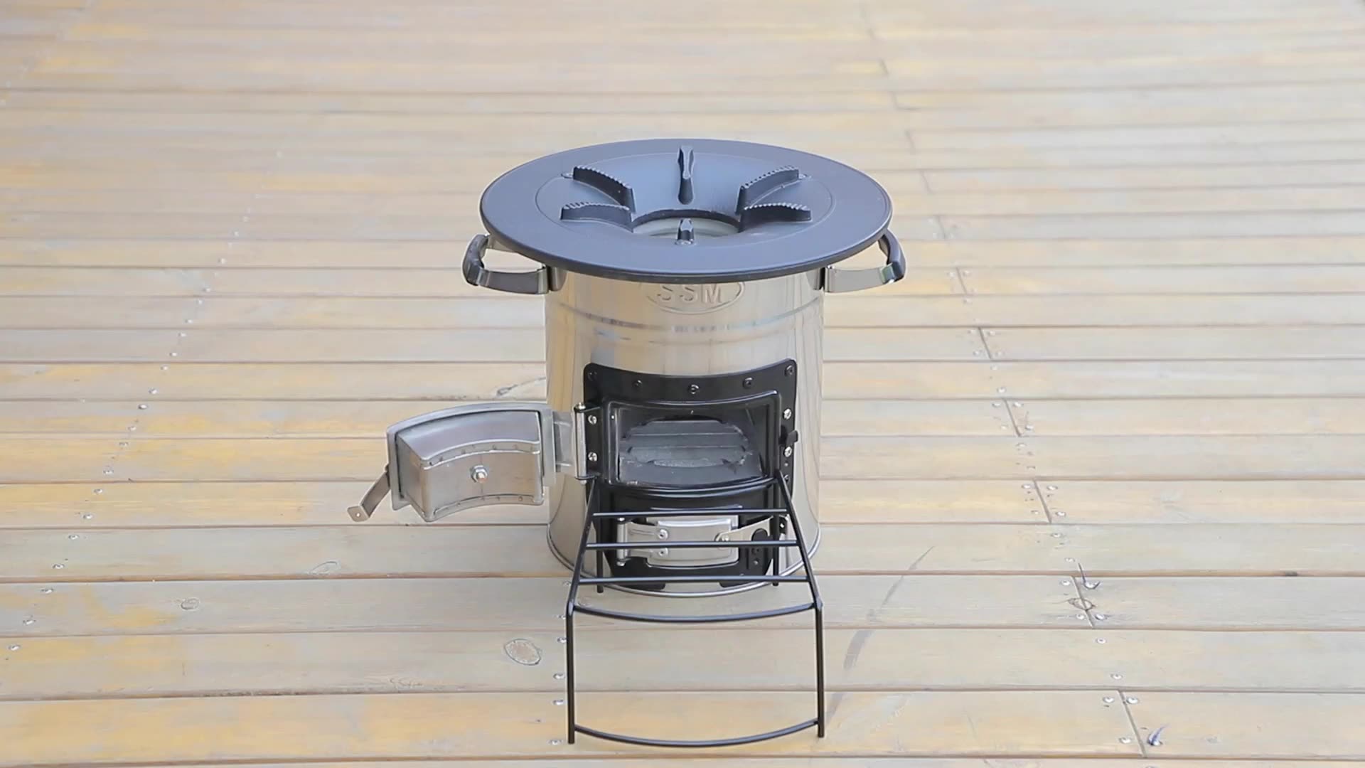 High Efficiency Camping Outdoor Indoor Clean Cooking Smokeless Two Door