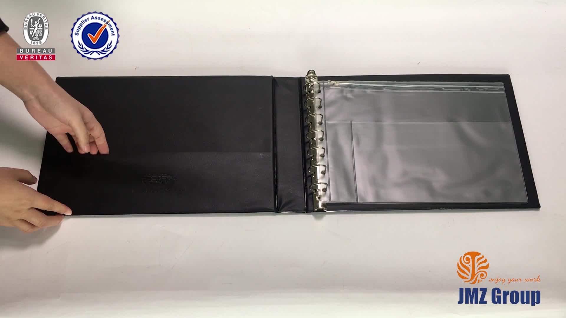 Hot Sale New Fashion Black Business Check 7 D Ring For Binder Hardcover