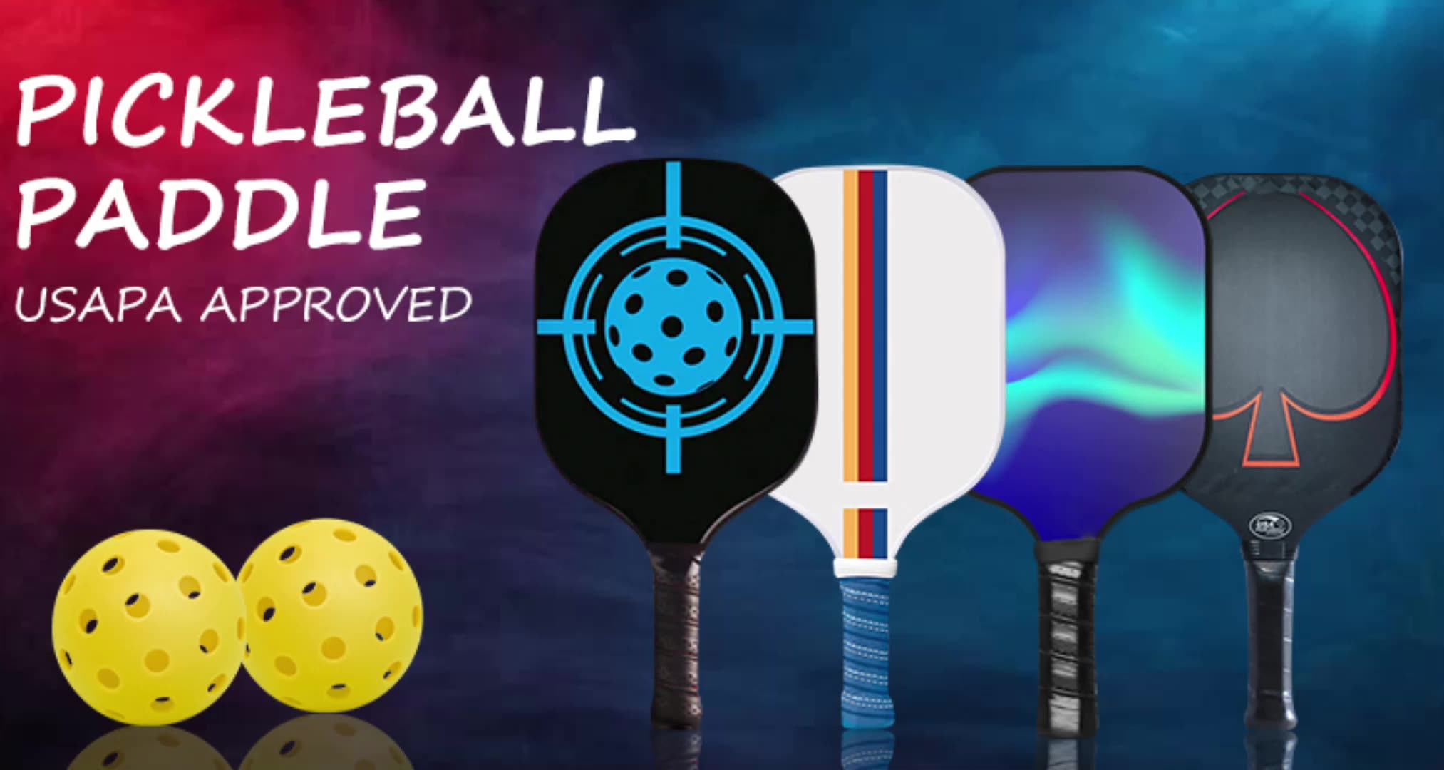 Wholesale Fiberglass Pickleball Paddles Set Of 2 With 4 Balls And 1 Bag