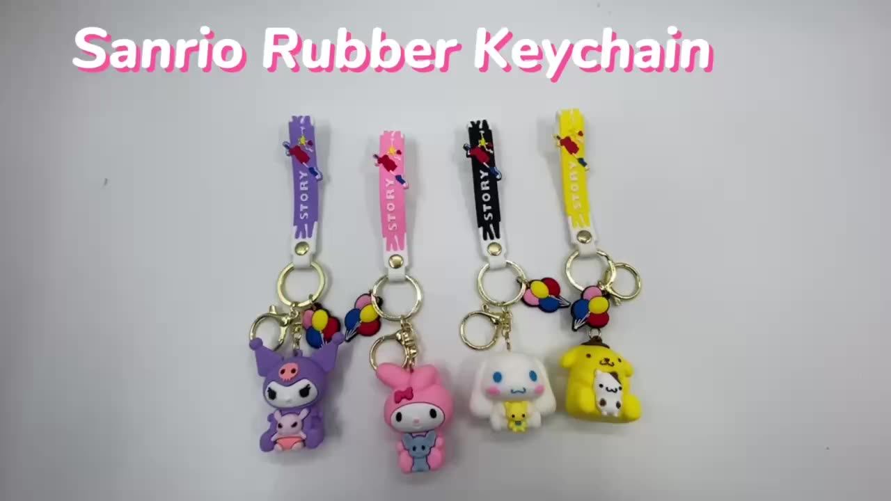 Cute Kuromi Sanrio Keychain Kawaii Cartoon Pendant Key Chain Sanrio