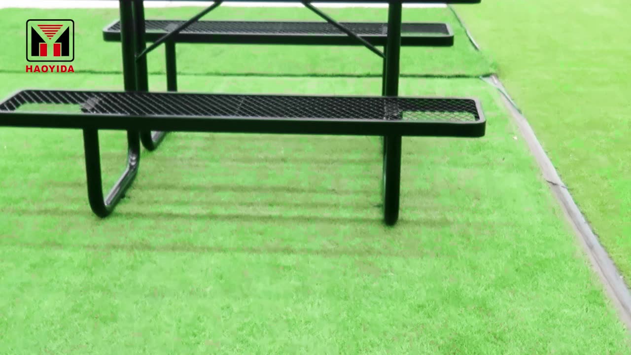 Outdoor Patio Furniture 6ft 8ft Expanded Metal Picnic Table Bench