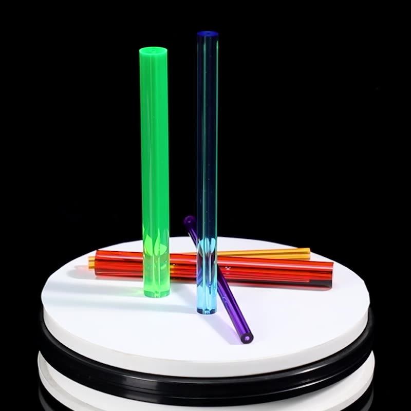 Acrylic Round Hollow Tube Plastic Hollow Rod Plastic 10mm Threaded Rods ...