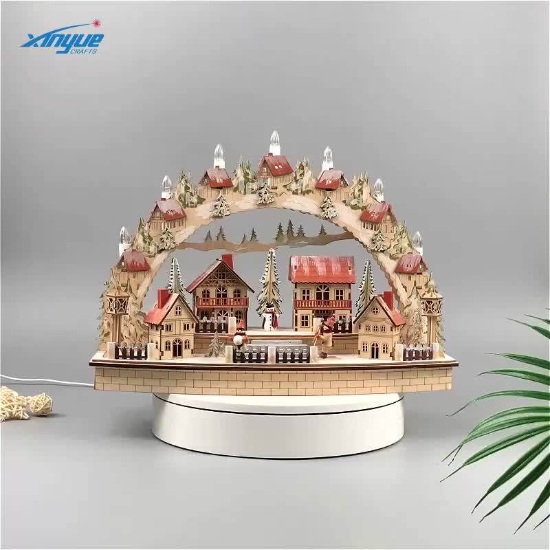 45cm Battery Powered Led Lights Christmas Village Houses Home