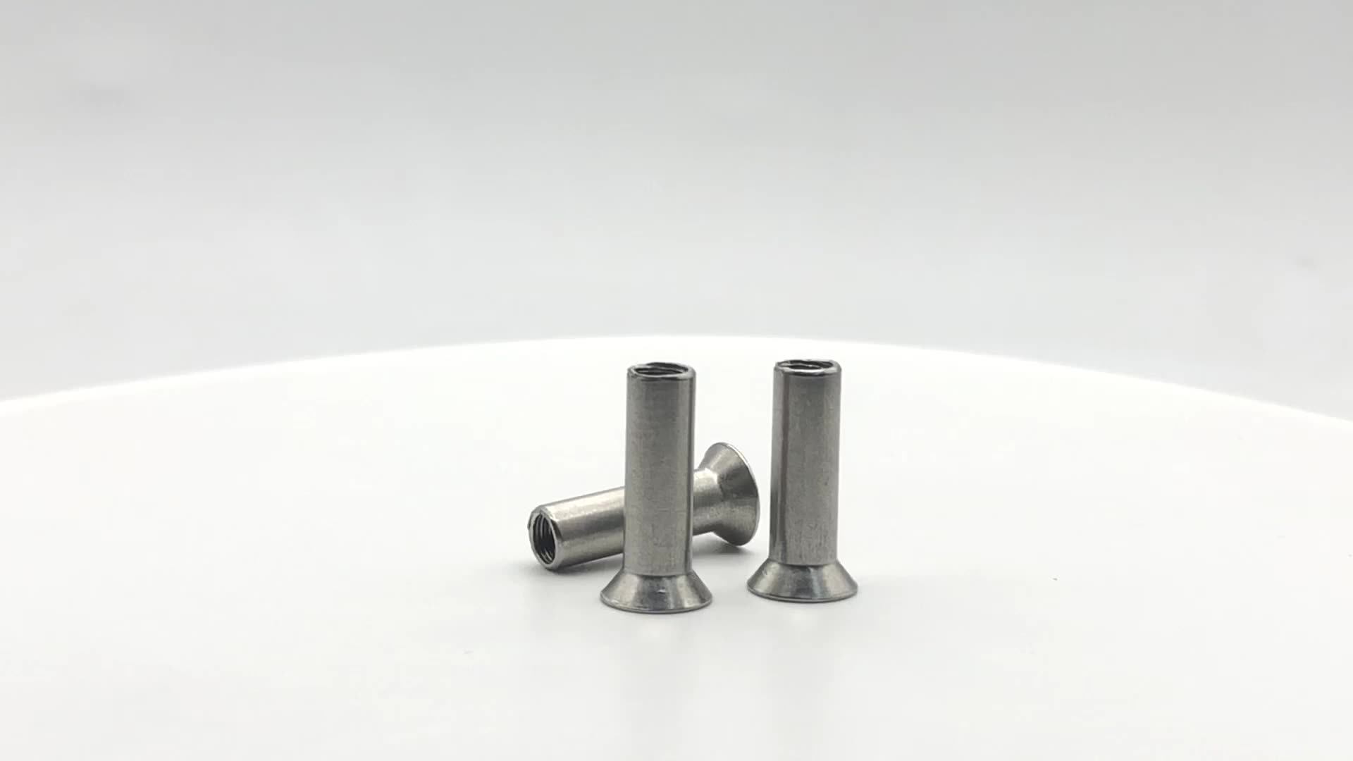 1/420 M6 M10 Stainless Steel Flat Head Hex Socket Sleeve Barrel Nut