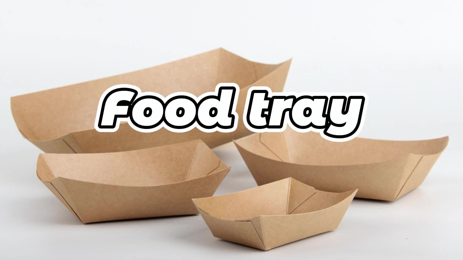 Paper Food Tray Disposable Kraft Paper Food Serving Tray Bulk Brown For