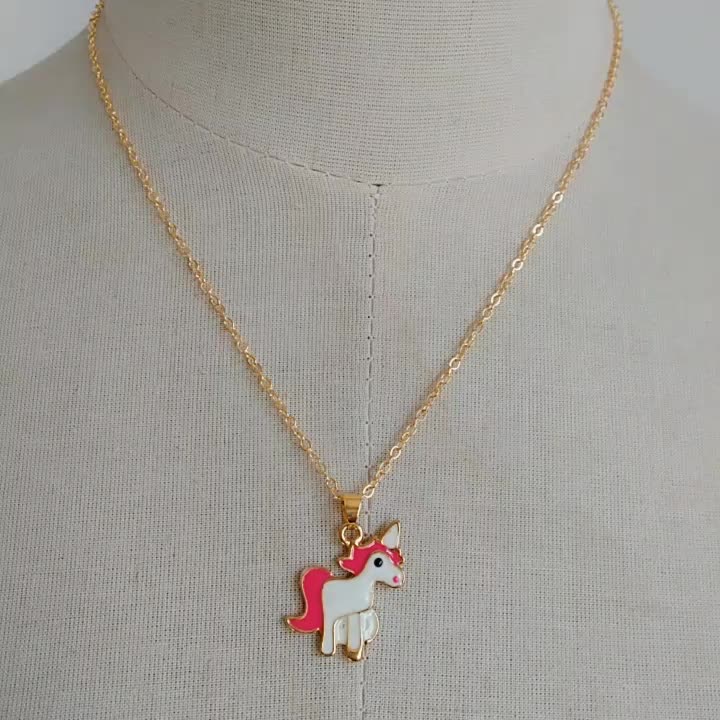 HORSE & WESTERN GIFTS ACCESSORIES GIRLS KIDS UNICORN NECKLACE & EARRINGS SET d 