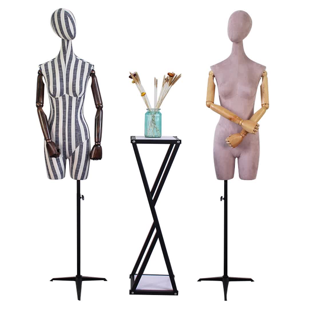 New Design Colorful Fabric Covered Linen Body Forms Female Dress Form