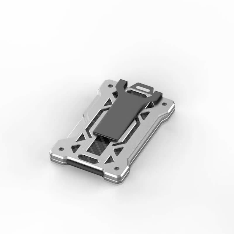 Custom Rfid Retractable Metal Id Case Pocket Wallet Business Plate