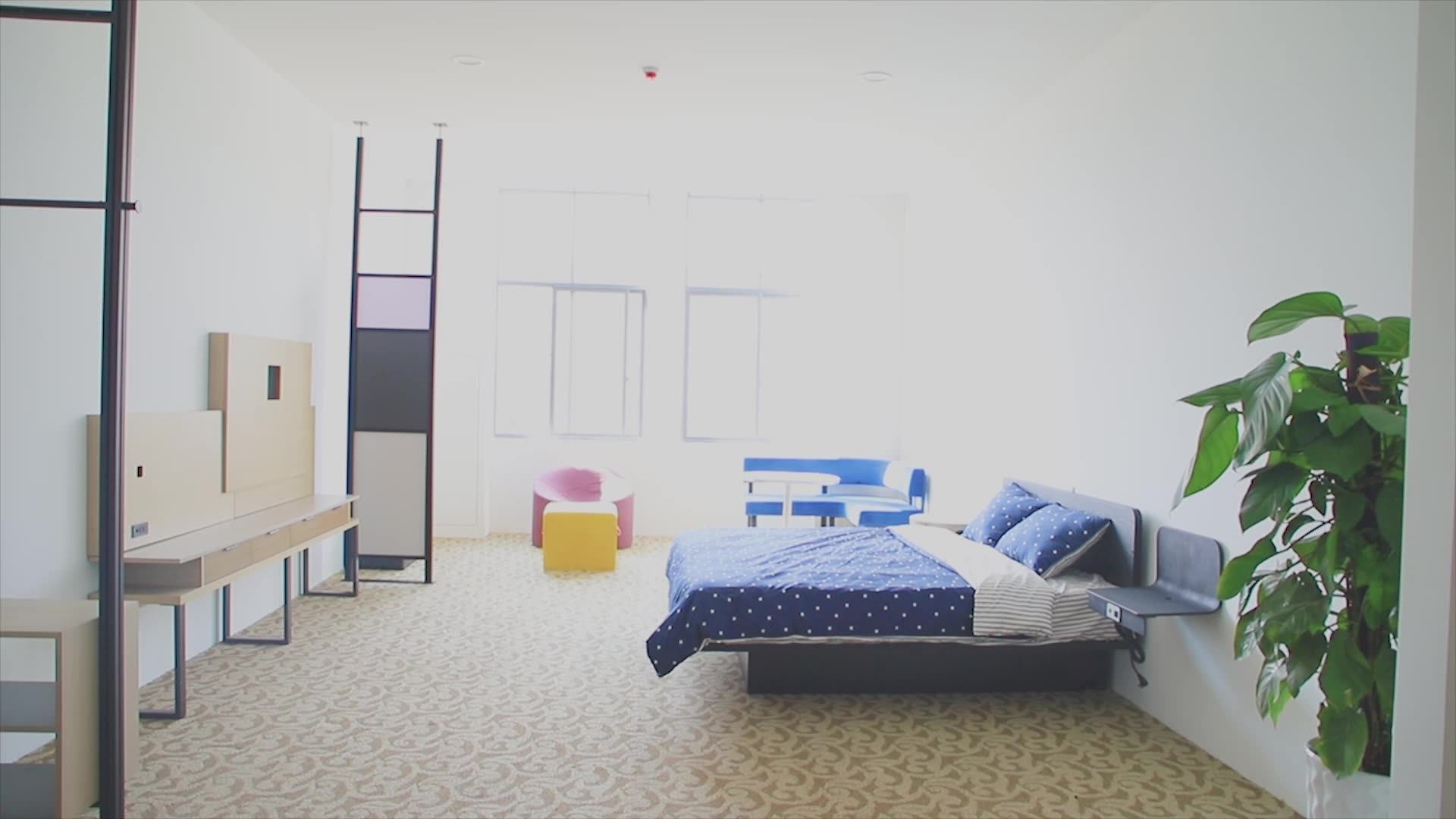 Newest Design Hampton Inn Hotel Furniture Solid Wood King Headboard 5