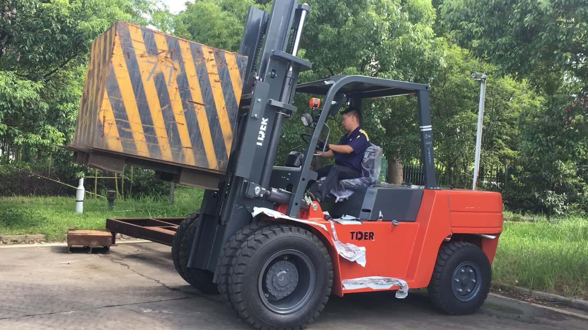 Large Forklift Tider 10 Ton Capacity Diesel Forklift With Fork