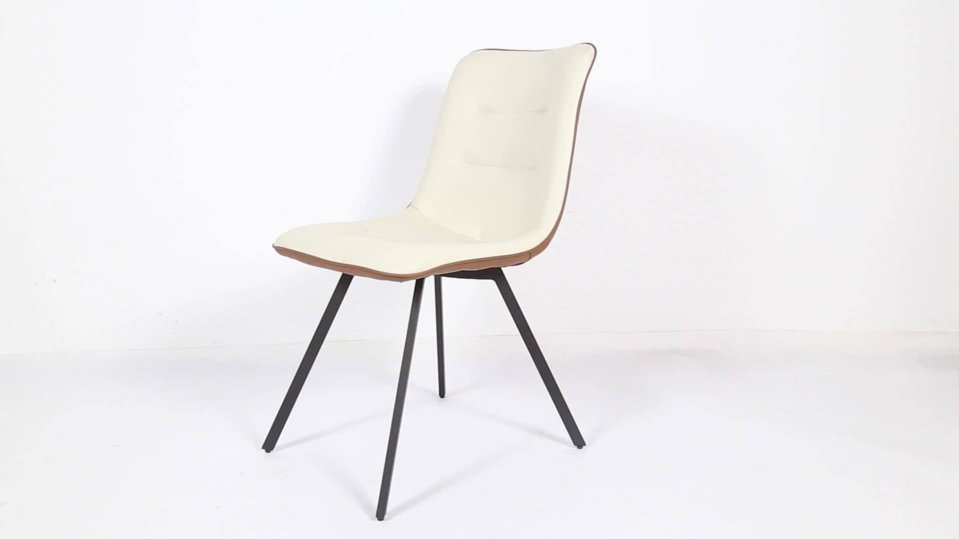 Dining Furniture High Quality Inexpensive Pu Chair With Wood Legs