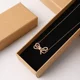 Tiandi Cover Vintage Kraft Paper Jewelry Packaging Box Rectangular Necklace Gift Box Pendant Jewelry Box Wholesale