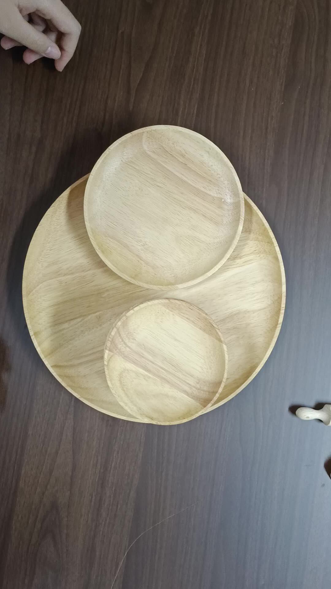 Wood Dinner Plates Round Oak Wood Serving Tray Used As Charcuterie