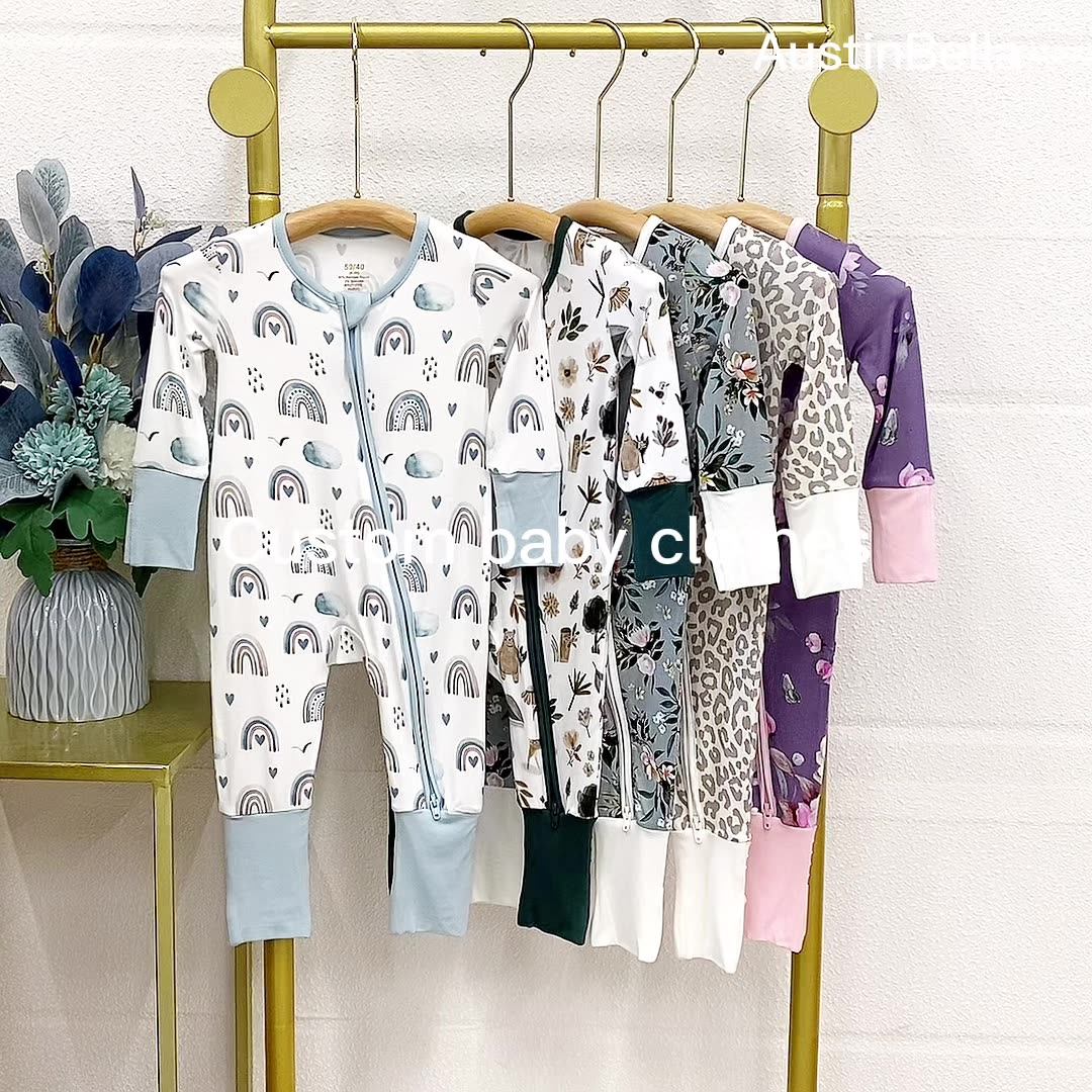 Manufacturer Custom Printed Baby Clothes Bamboo Fiber Viscose Spandex