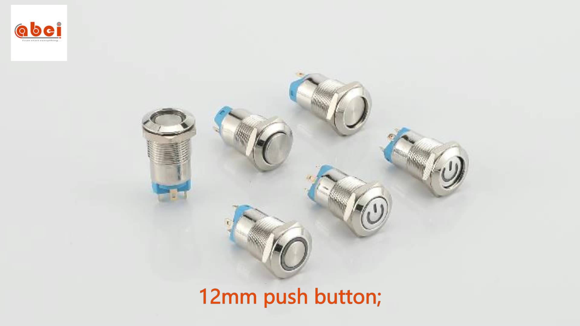 Abei 12mm Mini High Head Start/stop Waterproof Metal Push Button Switch