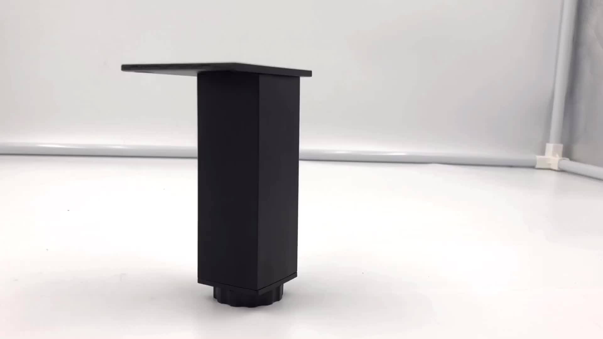 Black Aluminium Kitchen Leg,Square Sofa Furniture Feet Base