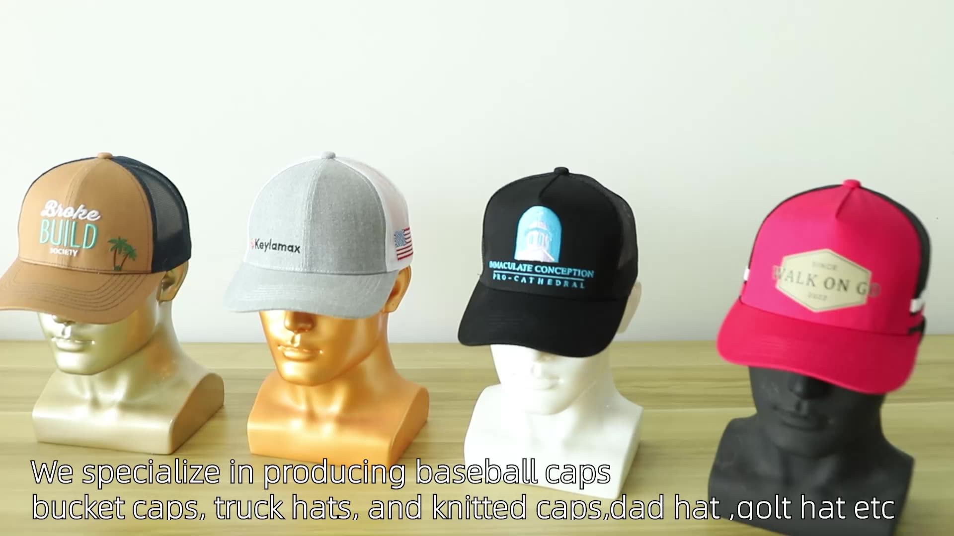 2024 Summer Custom Blank Unisex Men White Nonwaterproof Hats Gorras