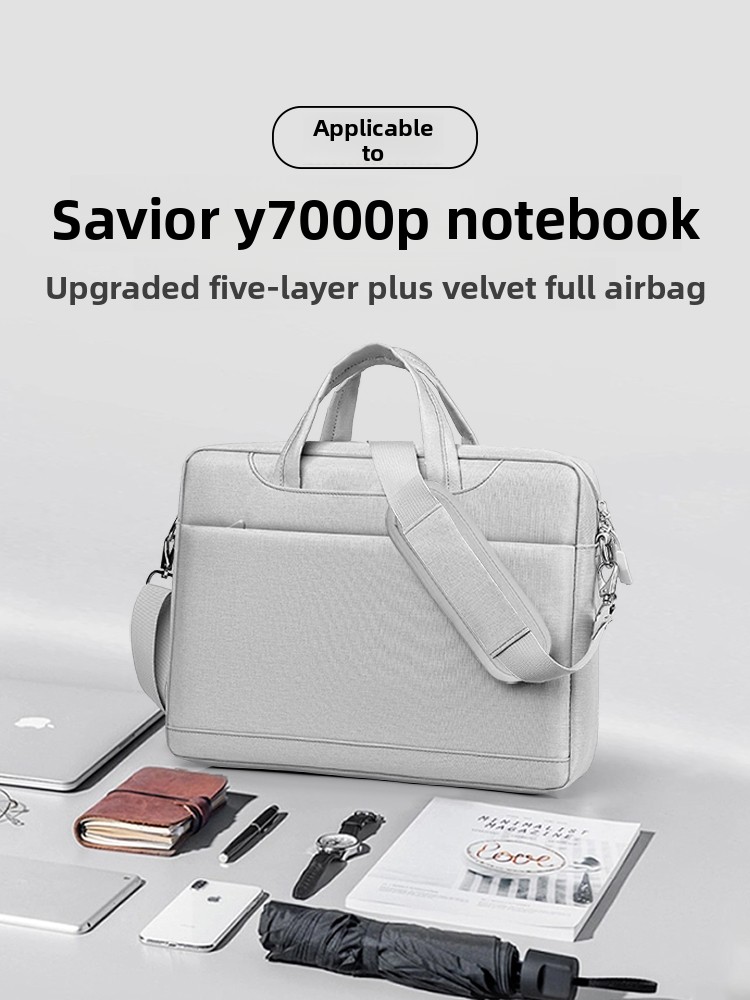 Qingxi Is Suitable for Lenovo Savior 2026 Hot-Selling Y7000Pr9000P Dedicated Gaming Laptop Bag 16inch Airbag Anti-Drop and Shockproof Men's and Women's Shoulder Laptop Bag 15.6inch
