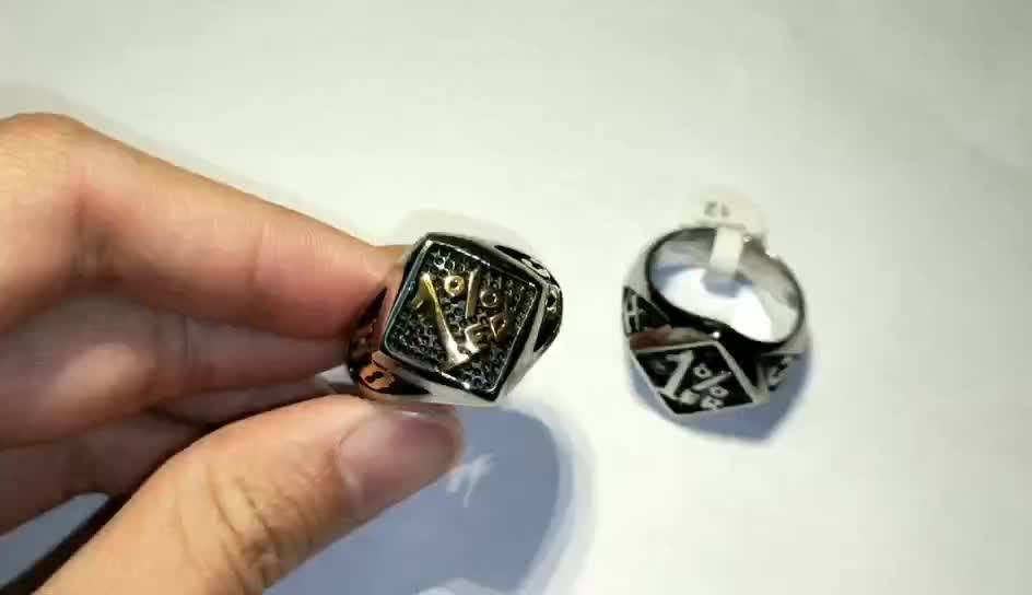 Oktrendy unique punk ring silver color biker 1% er carved