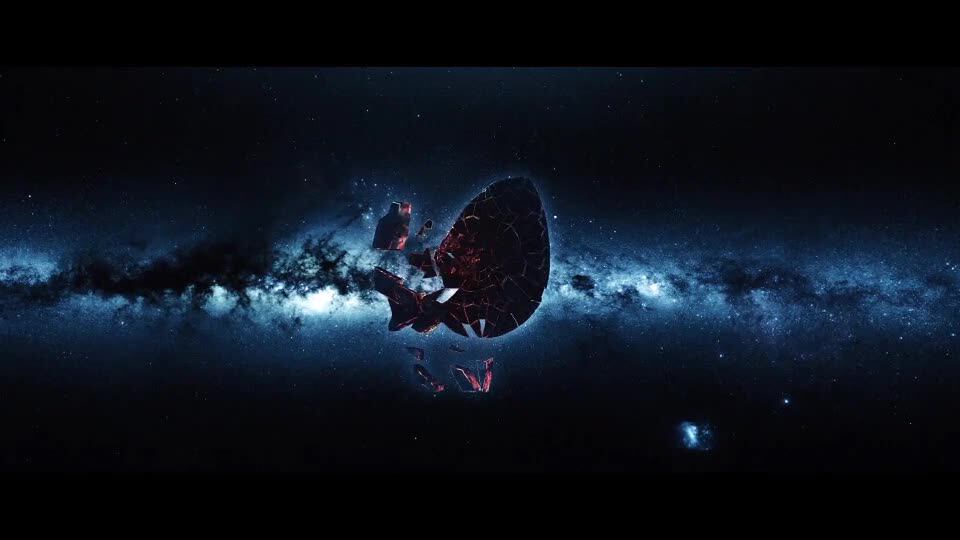 震撼大气星球碰撞光束能力聚变企业三维立体 logo标志片头 AE模板 5.1