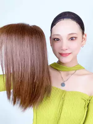 Wig female short hair bobo head round face fluffy natural full head set Xin Zhi Lei with net Red real hair Silk