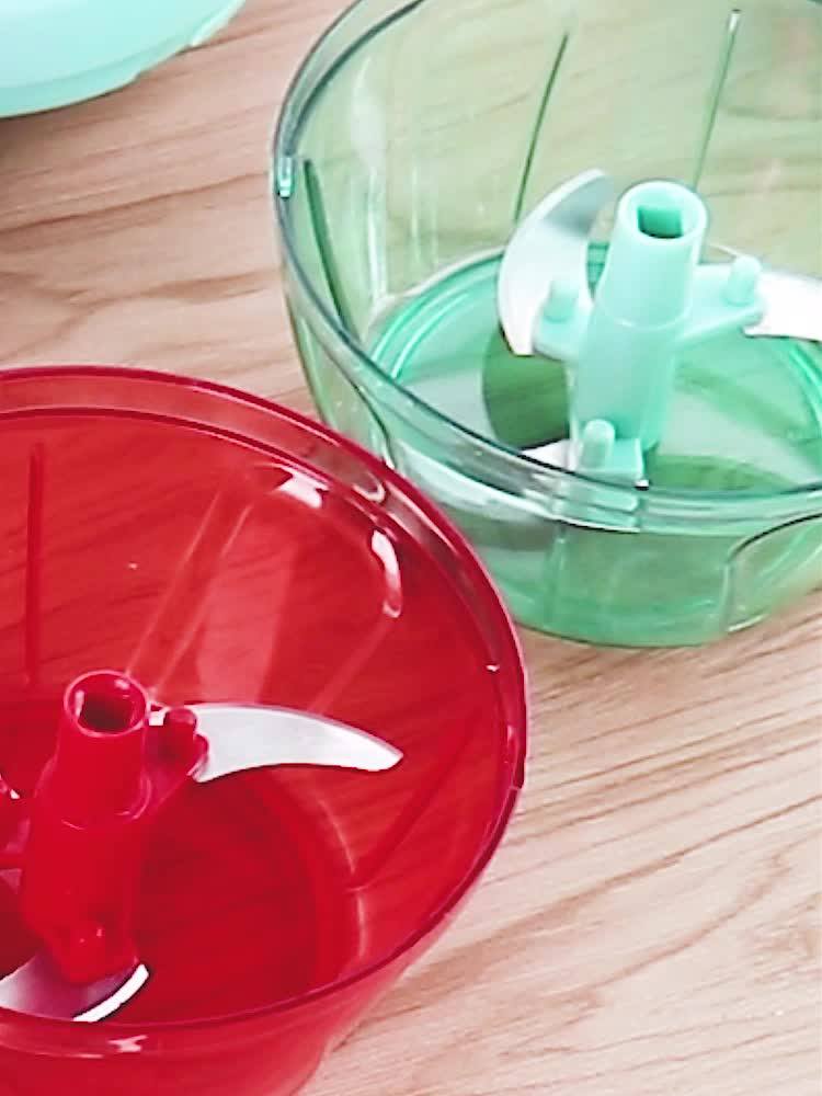 Teal Pull String Chopper Mini Pull Chopper As Seen On Tv Salad Chopper