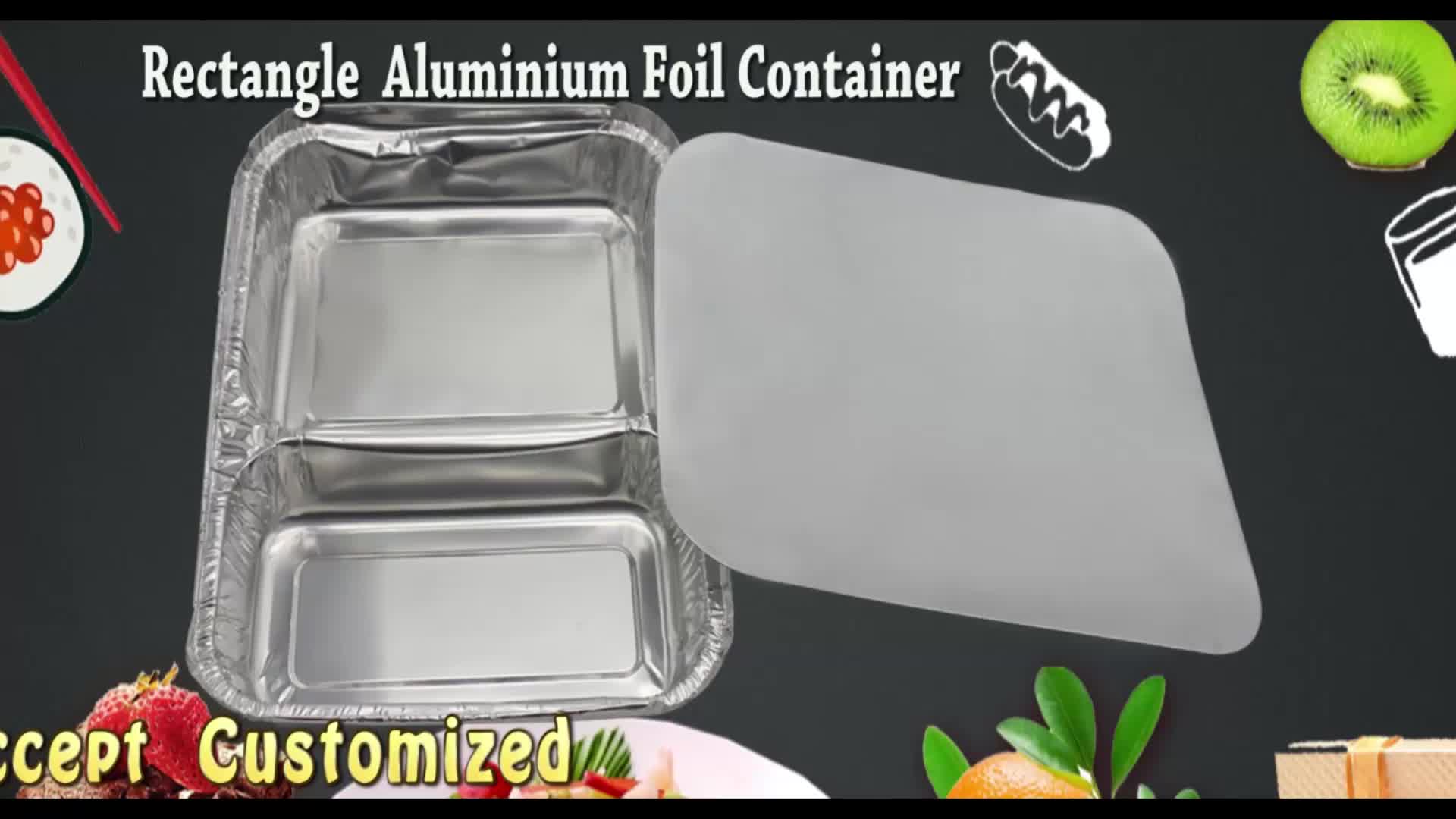Disposable Full Size Food Hard Smooth Wall Aluminium Foil Containers