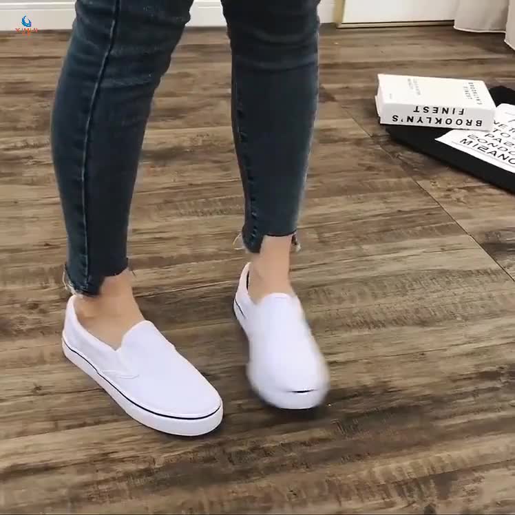 blank white canvas shoes