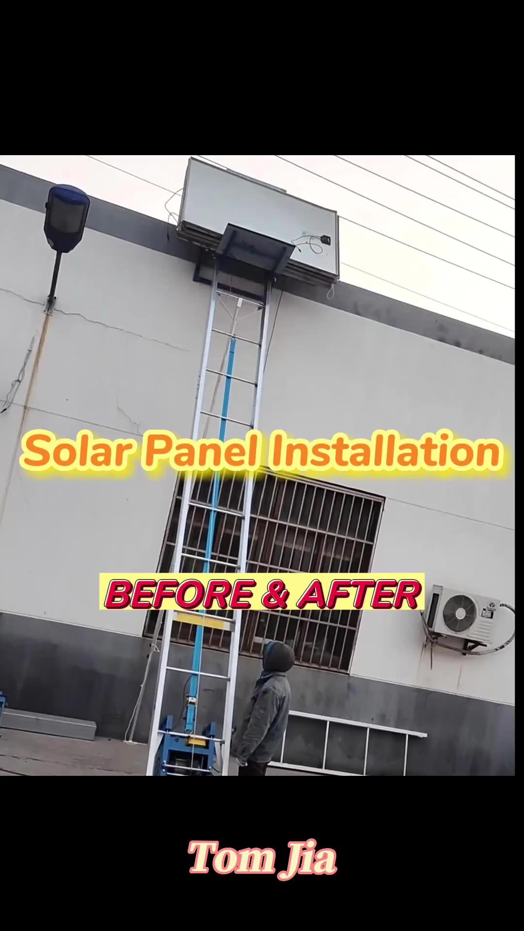 Safety Solar Panel Hoist Ladder Lift 10 Meters Ladder Elevator For