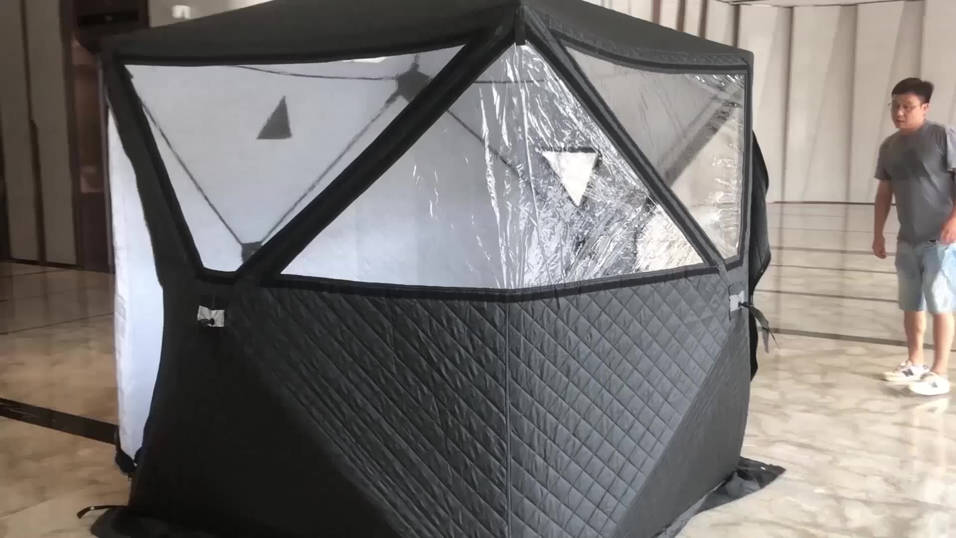 Cot Three Layer Waterproof Insulation Winter Ice Fishing Pop Up Camping