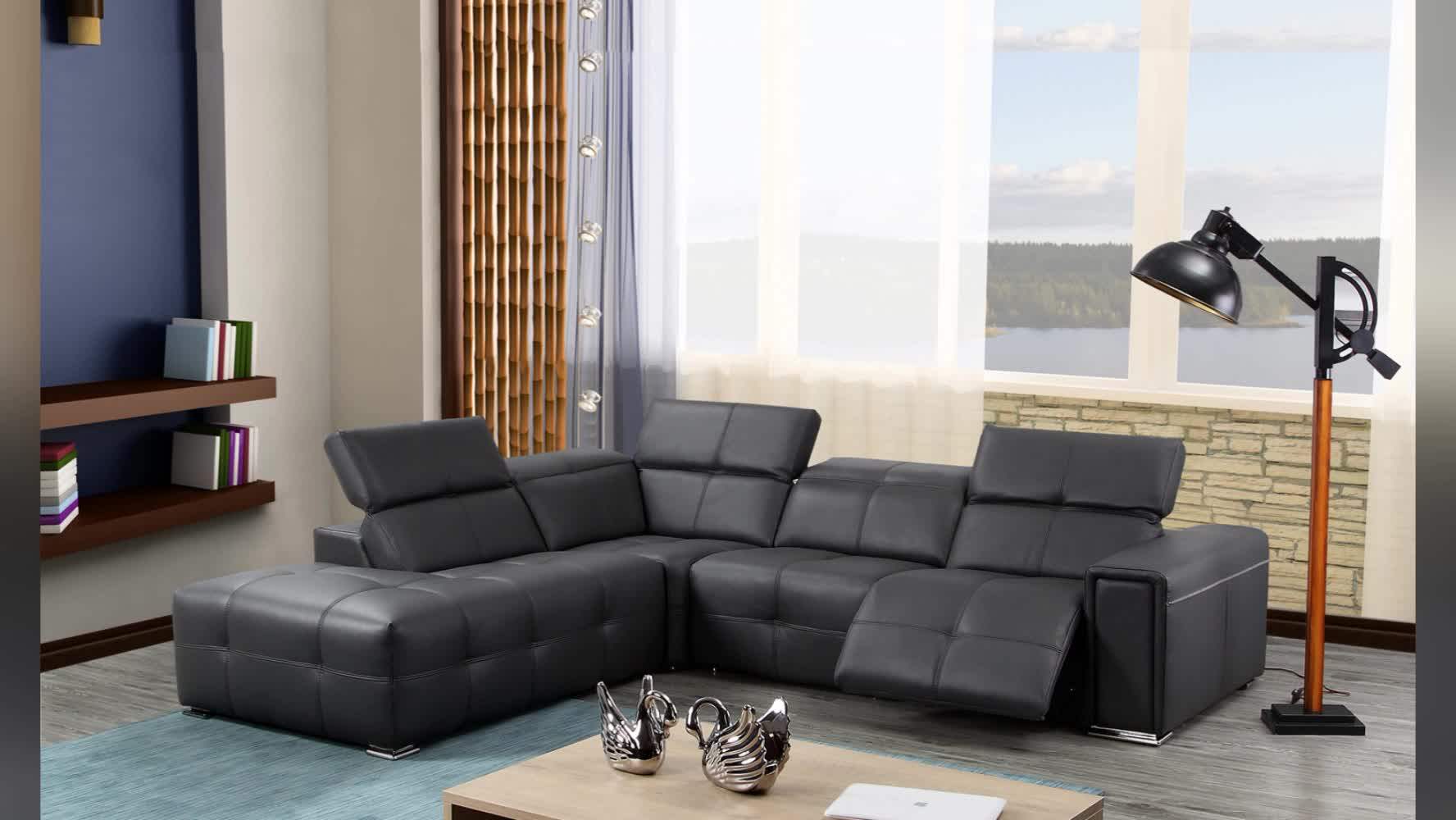 Wholesale Italian Furniture Modern Sectional L Shape Corner Sofa