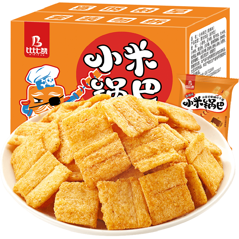 【包邮】比比赞香辣薯片小米锅巴400g