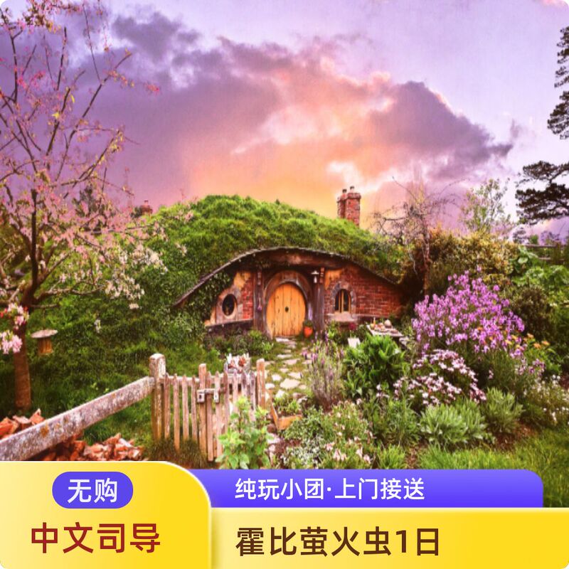 New Zealand Hobbit Village + Waitomo Glowworm Cave Small Group Shuttle Tour: Chinese-Speaking Driver + Tickets