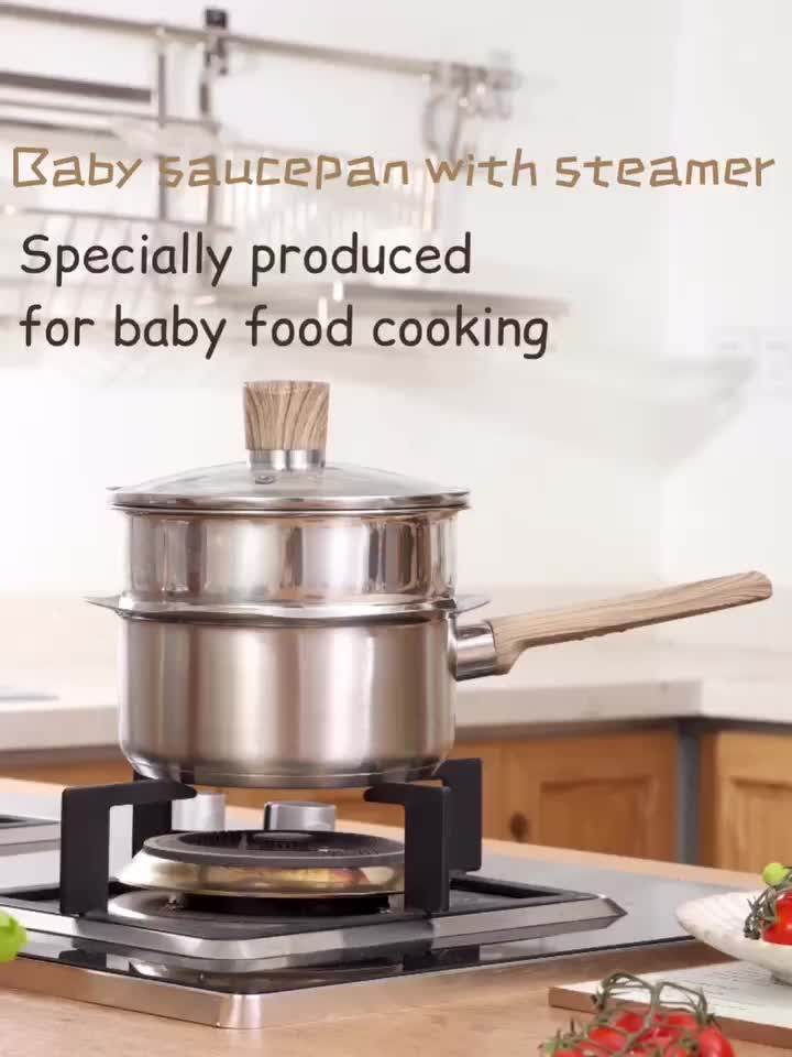 Hot Selling 304 Stainless Steel Milk Boiling Pot Kitchenware Steamer