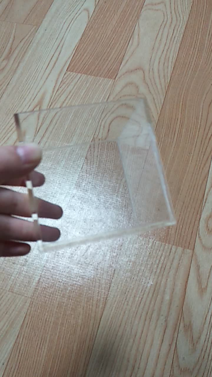 5 Sided Clear Acrylic Cube Display Stand Square Box Shop Holder Perspex