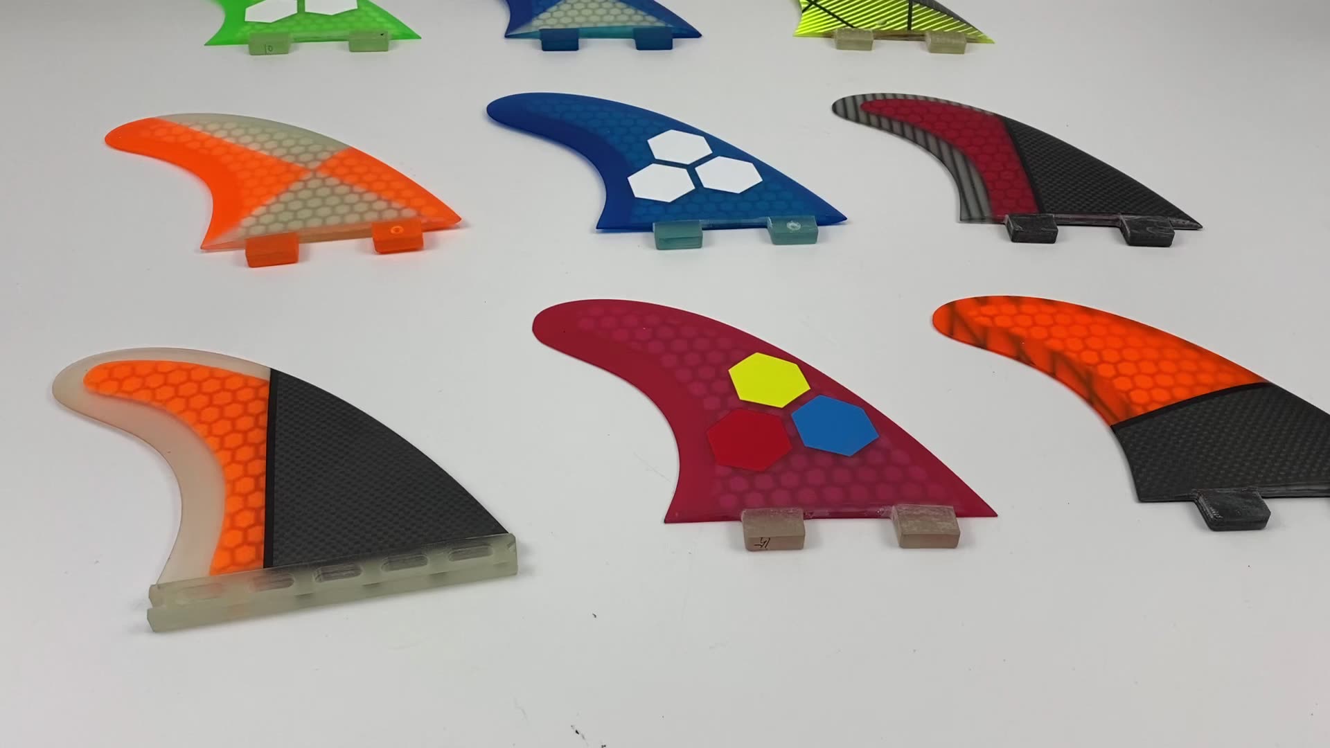 Surfboard Fiberglass Tri Surf Fins Rear Fin Carbon Fiber