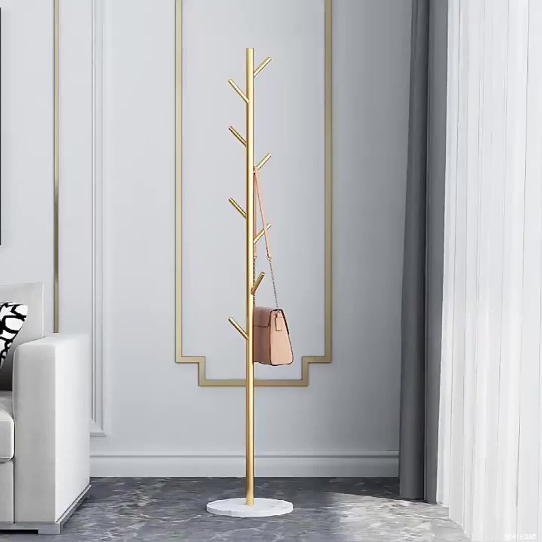 Luxury Hanger Floor Metal Coat Rack Houseware Standing Clothes And Hat ...